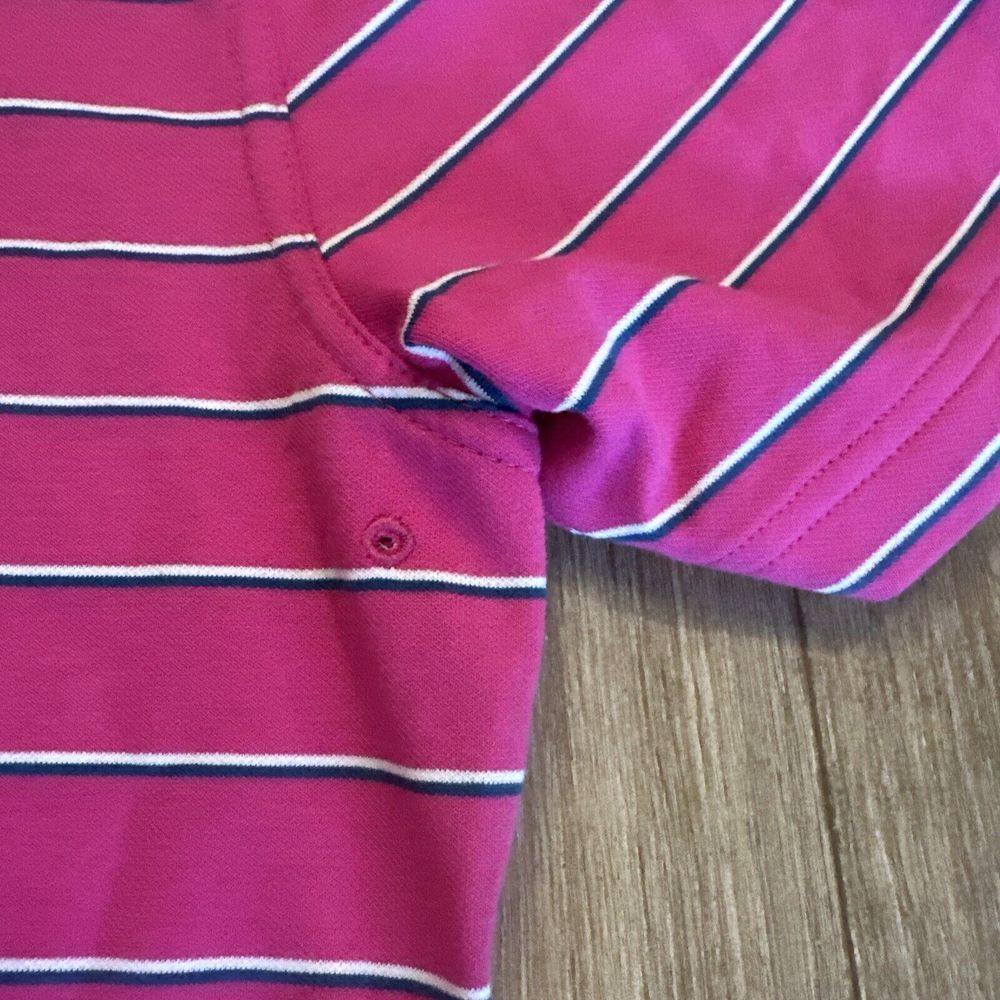 Nike‎ Men's Custom Athlete Dri Fit Pink Stripe Short Sleeve Polo Sm-Med* NWT - Picture 6 of 11